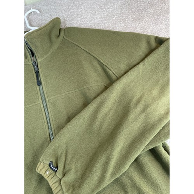#ad #ad Cabelas Mens Fleece Jacket Tall L Full Zip Outdoor Green Hiking Hunting $27.44