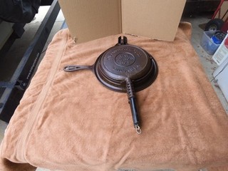Griswold Cast Iron 3 Piece Waffle Griddle American No 8 Pat'd 1901 977/976/975