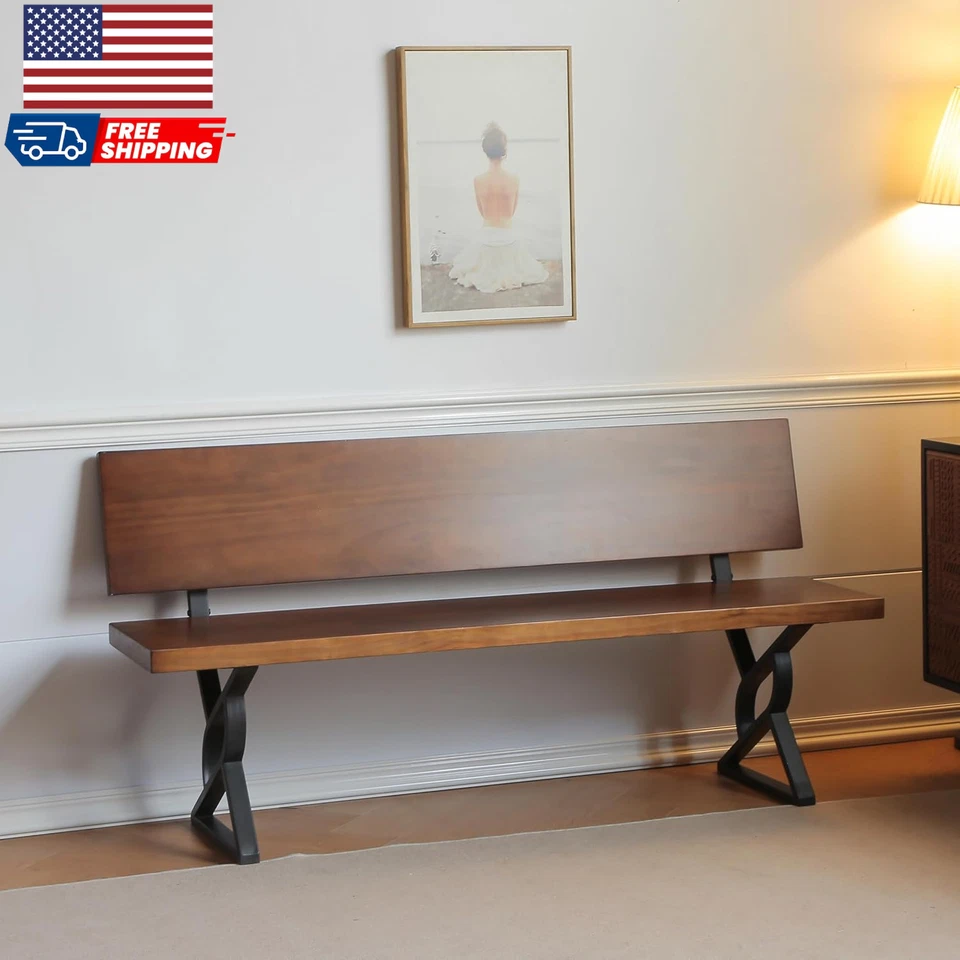 Bench Legs 16 Inch Triangle Metal Chair Base Legs with Backrest Bracket Set of 2 - Image 4 of 4