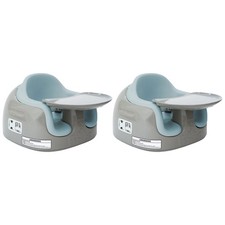 Bumbo Toddler 3-in-1 Booster High Chair and Tray, Breige/Desert Mirage, 2 Pack