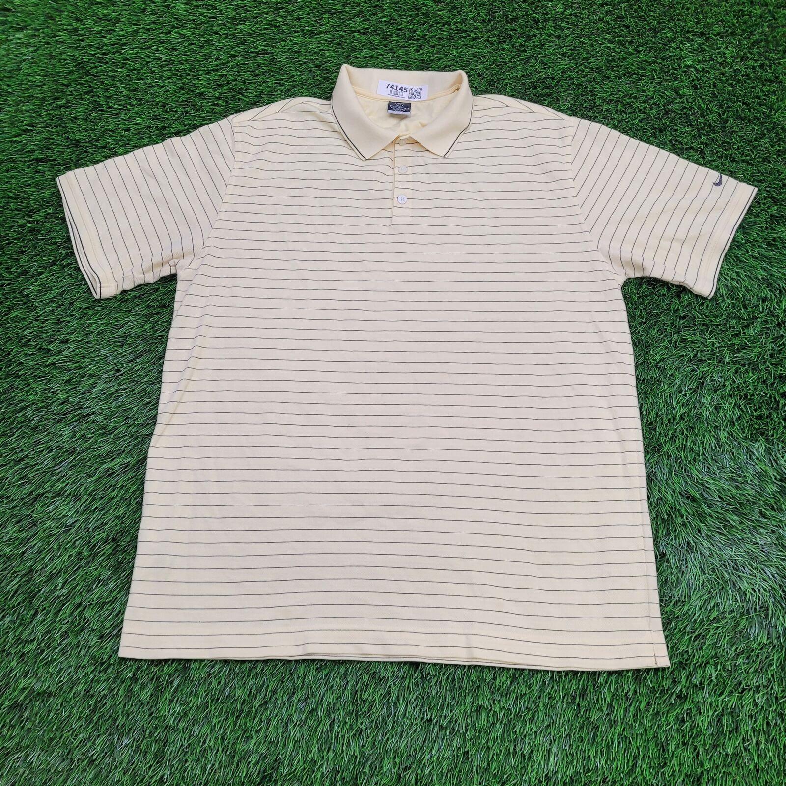 OFF WHITE X NIKE NIKE Polo a righe XL 24x31 gialla Dri Fit