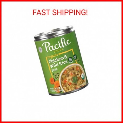 Pacific Foods Organic Chicken and Wild Rice Soup, 16.3 oz Can