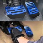 Blue Non-Slip Universal Automatic Gas Brake Foot Pedal Pad Cover Accessories Kit