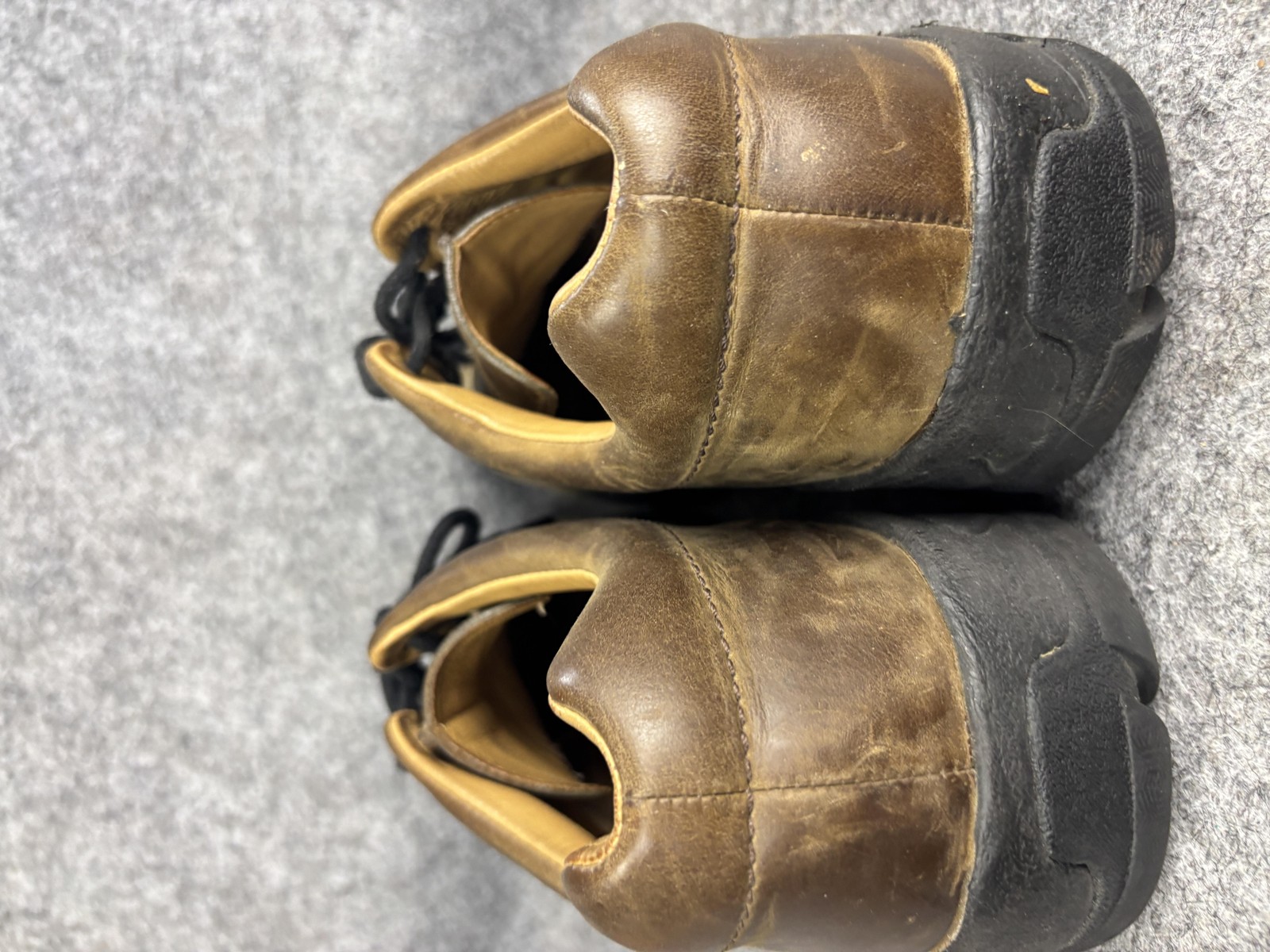 Scarpe Keen uomo taglia 10 5 pelle marrone stringate comode passeggio antiodore 44 EU