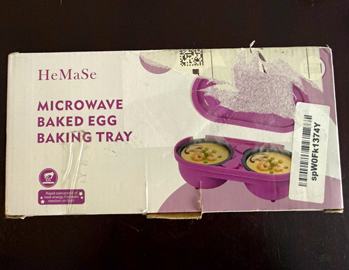 HeMaSe Microwave Baked Egg Baking Tray Purple, Microwave Method, MPN spWOFk1374Y