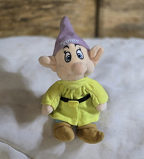 DISNEY Store Mini Bean Bag DOPEY Snow White Seven Dwarfs 8" Plush