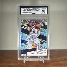 TYRESE HALIBURTON 2024-25 Panini Revolution Pacers CCG GEM MINT 10 🏀