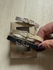 Aigner Keder-Armbänder mit Logo, Druckknopf,...