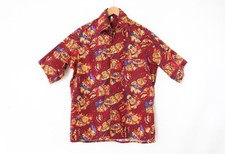 Men's Red Short-Sleeve Fiesta Cinco de Mayo Novelty Printed Button-Up Shirt