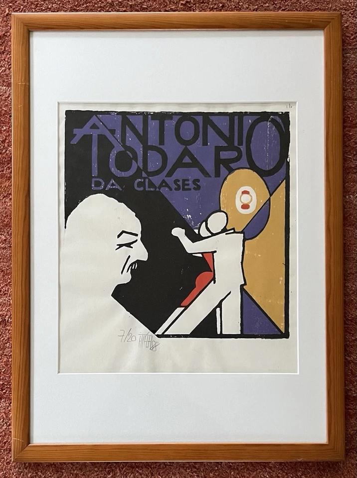 Handsignierter limitierter (7/20) Druck mit Tango-Motiv