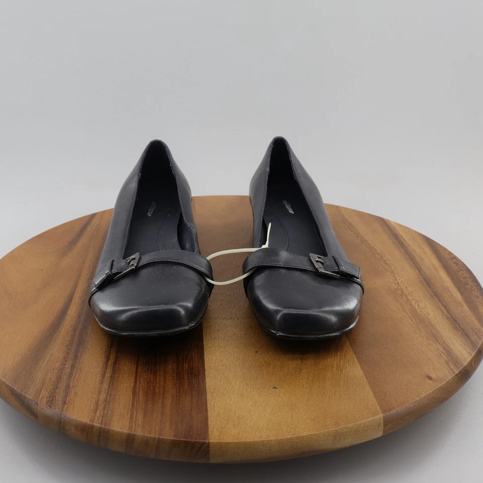 MUJER TALLA 7,5 M CROFT & BARROW NEGRO ANNIKA 73277 CUERO PLANO EXCELENTE Foto 3 de 4