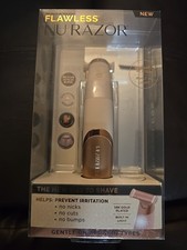 Nu Razor Finishing Touch Flawless 18K Gold Built In Light Rechargeable M6 