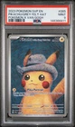 2023 POKEMON SVP EN-SV BLACK STAR PROMO #085 PIKACHU WITH GREY FELT HAT PSA 9
