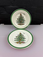 Spode Christmas Tree Salad Plates 20 cm Wide 2 Sets of 4 Available