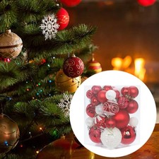 36x Christmas Tree Decorations 4 cm 6 cm 8 cm Decorative