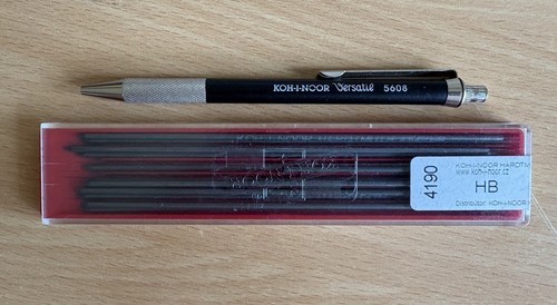 Koh-I-Noor Druckbleistift "Versatil 5608" und Minen TOP