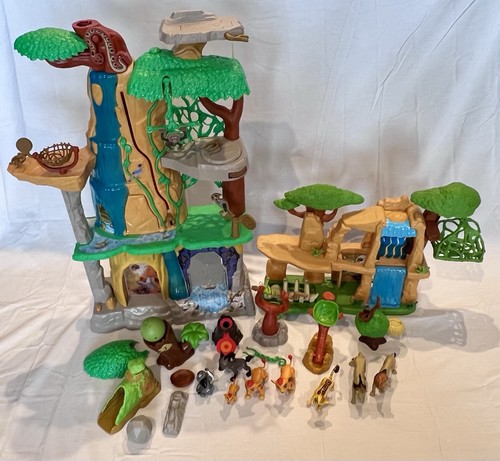 Disney Jr Lion King Lion Guard Training Lair & Prideland Set w/Figures READ