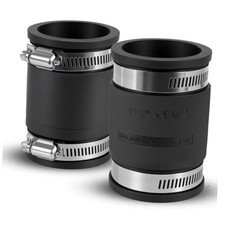 Pcs 1-1/IN Flexible PVC Pipe Coupling with Stainless Steel Clamps 1-1/2 in 2