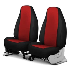For GMC C1500 92-94 Neosupreme 1st Row Red w Black Custom Seat Covers