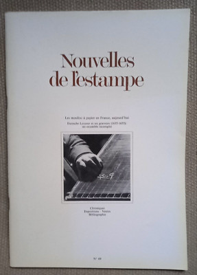 Nouvelles de l'Estampe Nr. 69 1983 Papiermühlen in Frankreich, Eustache Lesueur