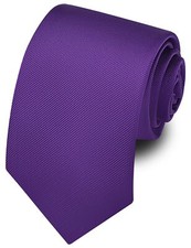 63''XL Tie Men Extra Long Solid Woven Necktie for Men Big and Tall Purple