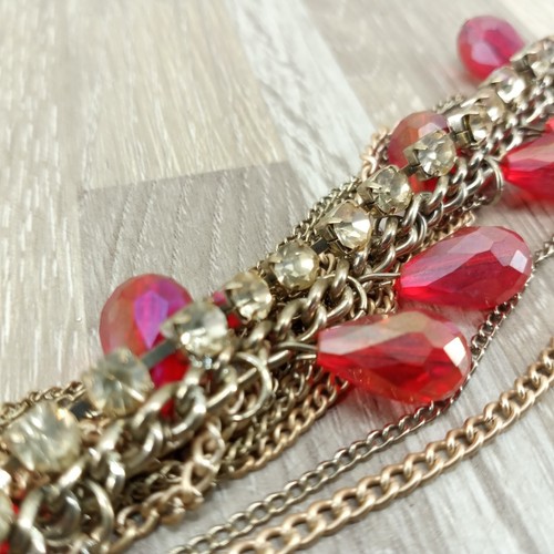 Vintage Costume Necklace Festoon Style Signed Collectible Jewelry - Picture 10 of 10