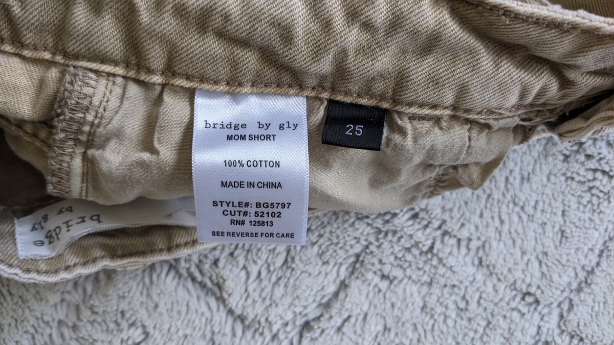 オーダー Bridge by Gly Shorts Womens 25 Beige High Waist Mom Jean Denim | eBay