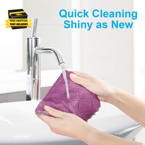 12PCS Kitchen Towels Dish Towels, Multipurpose Reusable Dish Cloths, Double-Side - Picture 6 of 7