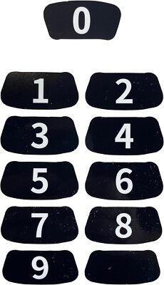 2 Pack Jersey Number Peel & Stick Athletic Eye Black Glare Blocker Stickers