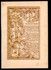 ORIGINAL 1895 The Bag of the Bee Kate Light poem by Robert Herrick PRE-RAPHAELITE