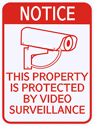 VIDEO SURVEILLANCE CAMERA SIGN CCTV - 3M REFLECTIVE METAL HEAVY DUTY OUTDOOR - Picture 1 of 1