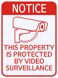 VIDEO SURVEILLANCE CAMERA SIGN CCTV - 3M REFLECTIVE METAL HEAVY DUTY OUTDOOR - Afbeelding 1 van 1