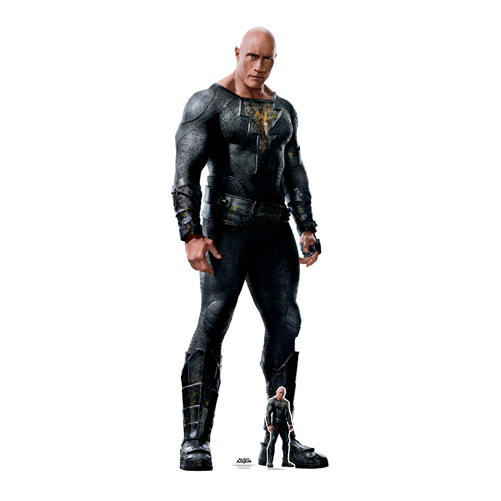 Black Adam Side Pose Lifesize Cardboard Cutout Dwayne Johnson Official Standee