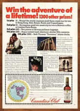 1975 Canadian Club Whisky Vintage Print Ad/Poster 70s Man Cave Bar Art Decor