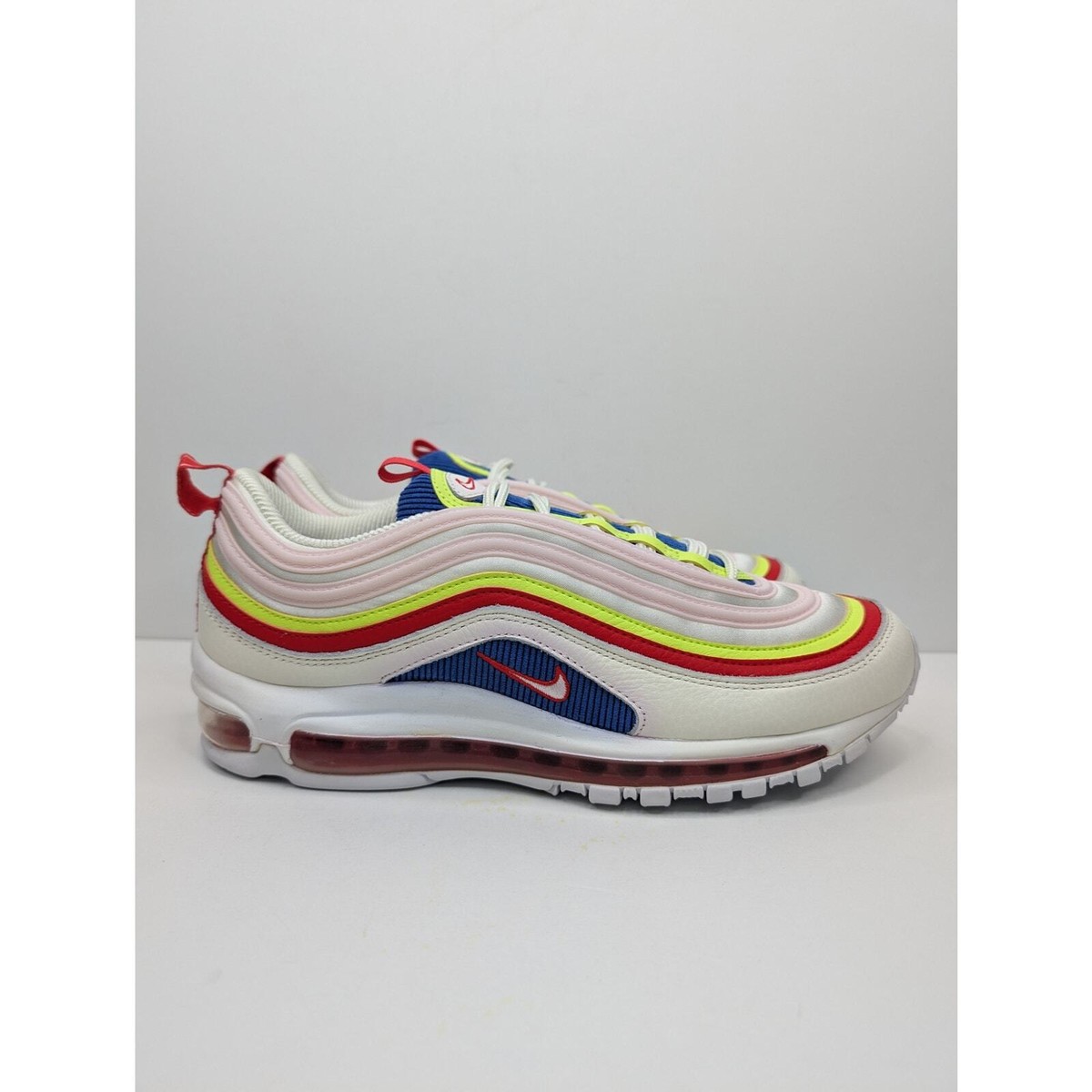 Nike Air Max 97 SE Sneakers Womens Size Pink Blue Corduroy Aq4137 101