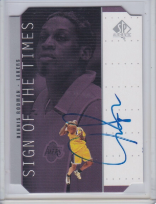 1998-99 UD SP AUTHENTIC SIGN OF THE TIMES SILVER DENNIS RODMAN 