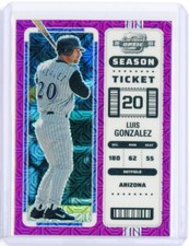 2023 Panini Chronicles Optic Contenders LUIS GONZALEZ Purple Mojo Prizm 41/50