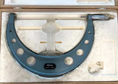 Mitutoyo 103-187A Outside Micrometer, 10-11" Range, .001" Graduation