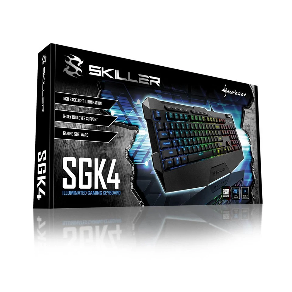 Skiller SGK4 Gaming Keyboard RGB N-Key-Rollover Deutsches Tastaturlayout schwarz - Bild 4 von 4