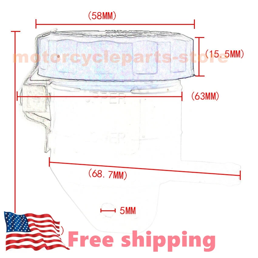 Front Brake Fluid Oil Reservoir Tank Cup For Kawasaki ZX636 Ninja ZX6R 2002-2019 Foto 3 de 4