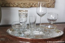 SEI BICCHIERI CALICI VINTAGE MISTI - SET DI BICCHIERI ANNI '70 