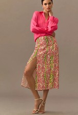 Anthropologie The Lille Side Slit Midi Skirt by Maeve Size 10 nwt