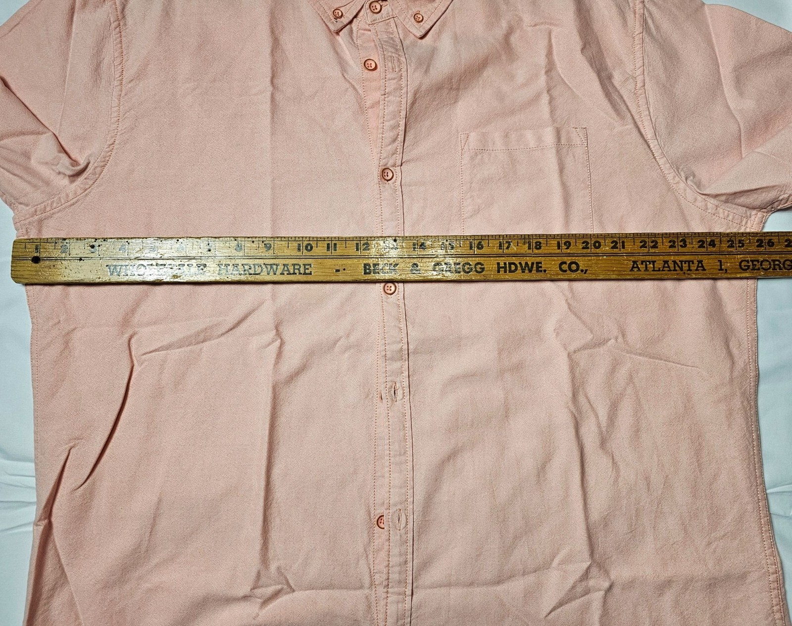 Colours Alexander Julian Mens XXL Organic Cotton Salmon Short Sleeve Shirt image 3