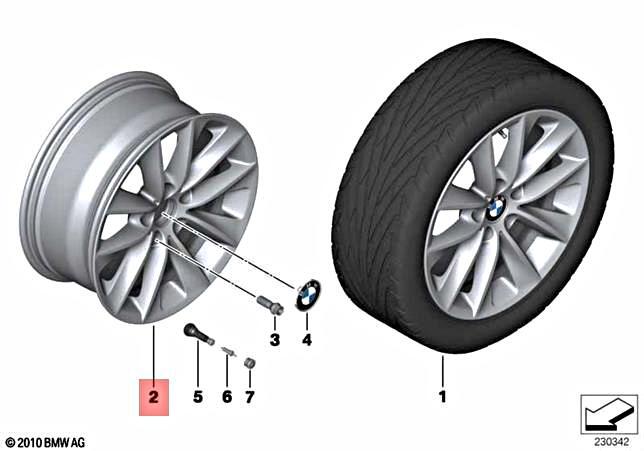 Genuine BMW X3 X4 M F25 F26 Light Alloy Disc Wheel Reflexsilber  