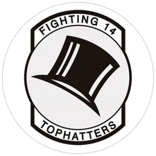 VF-14 Fighting 14 Tophatters Bumper Sticker Military Vinyl Soldier Decal 5"