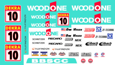 #10 Dan Heller WOODONE AUDI DTM  1/64th HO Scale Slot Car Decals