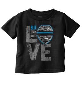 Courage Protect Cop Blue Lives Matter Police Youth T-Shirt Tees Tshirt For Kids 