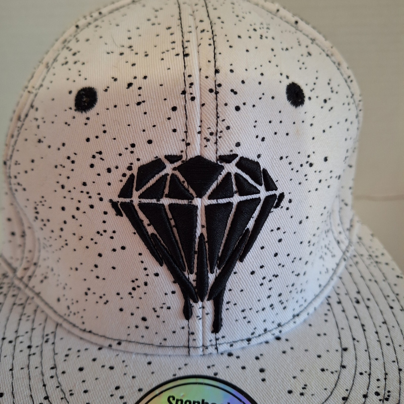 Baseball Cap Hat Carbon Elements Black Dripping D… - image 2
