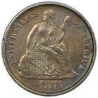 1875 CC Seated Liberty Dime. PCGS Gold AU Details-Cleaned. MM Below Bow. SL0132