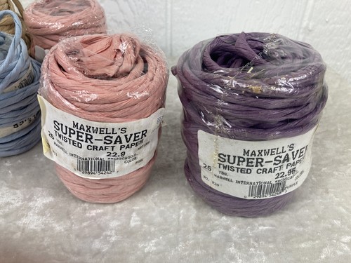 Maxwell's Super Saver Twisted Craft Paper 25 Yards Assorted Lot Some New - Picture 4 of 6